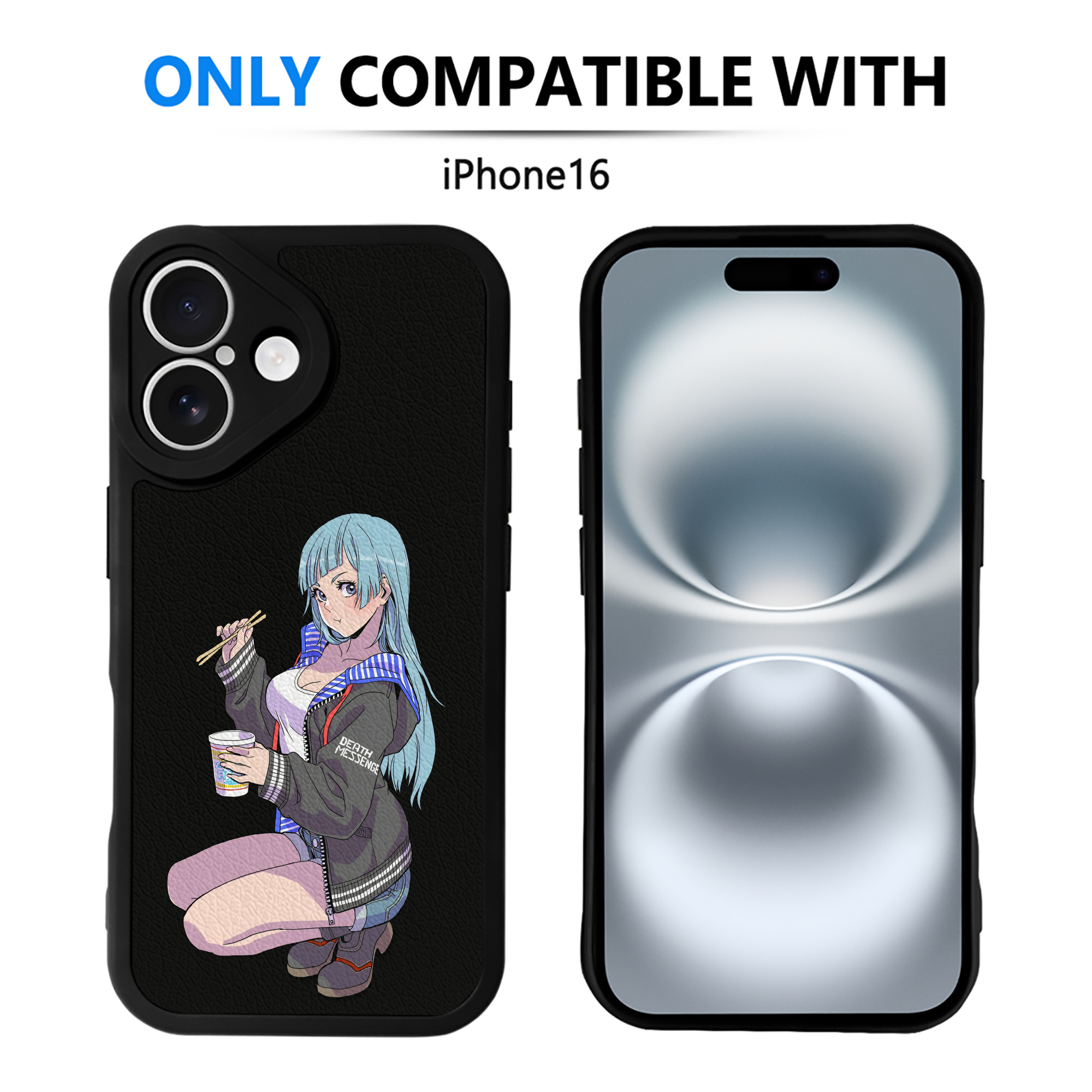 （画像用） 呪術廻戦 Jujutsu Kaisen 【iPhone 16シリーズ対応】シリコンスマホケース（レザー調） 材質：シリコン